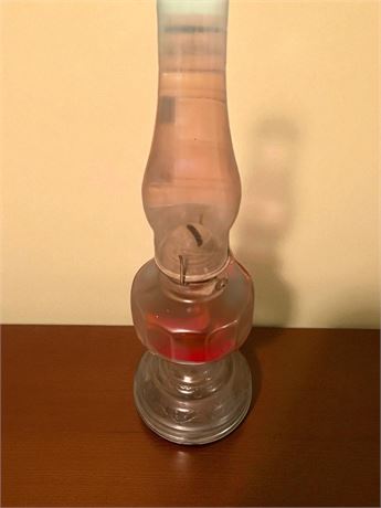 Vintage Glass Kerosene Oil Hurricane Lamp