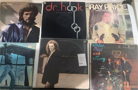 Vinyl Albums - Michael Bolton, Dr. Hook, Ray Price, and Peter, Paul and Mary