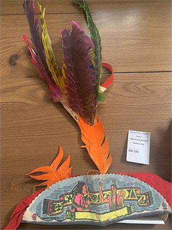 Vintage Costume "Indian Chief" Headdress/Headband Lot of 2