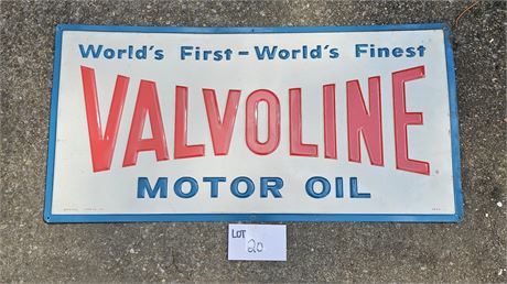 Valvoline Metal Advertising Sign