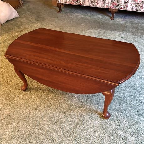 Queen Anne Style Drop Leaf Coffee Table - 41 x 20 x 16"T