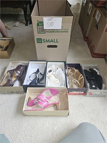 Ladies Mixed Shoes- Sizes 7.5 to 8 MED - Maker / Style / Color & Condition Vary