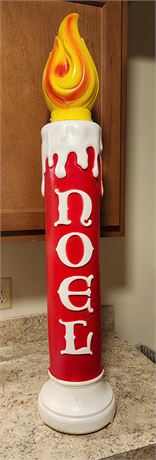 Empire Blow Mold Christmas 40" Tall "NOEL" Lighted Candle 2 of 2