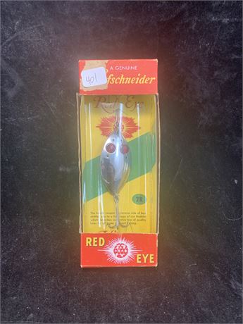 Vintage Hofschneider Red Eye Fishing Lure Model 2R