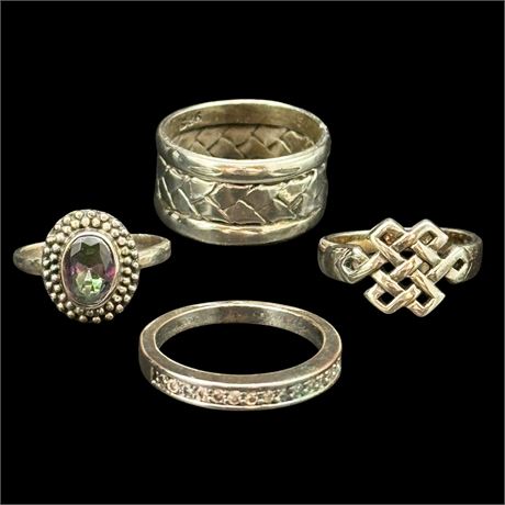 Sterling Silver Rings - Size 5 - 7.5