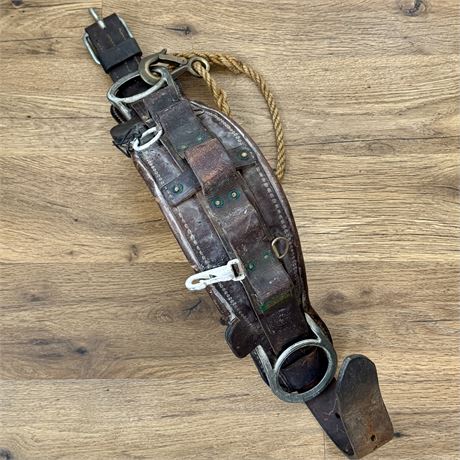 Vintage Miller Equipment Climbing Linemen's Leather Belt