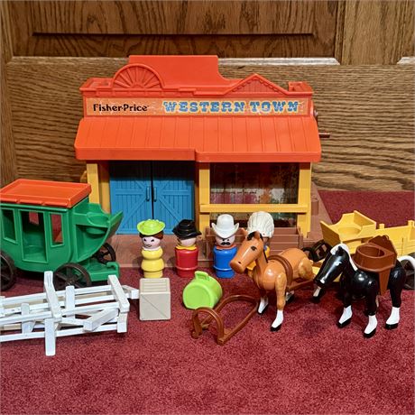 Vintage Fisher Price Little People WESTERN TOWN #934