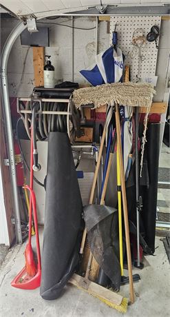 Misc Cleanout- Step Ladder, Umbrellas, Dog Supplies & More
