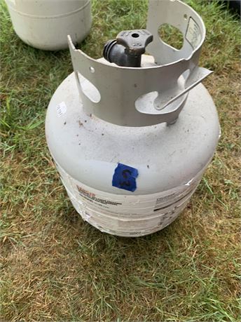 White Propane Tank