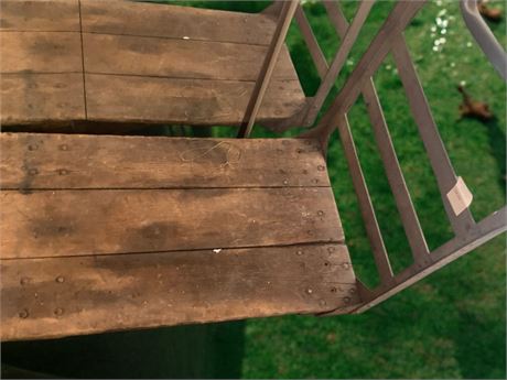 Antique Iron And Wood Industrial Trolley Lot of 2