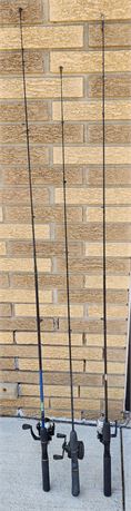 3- Fishing Poles  (Mitchells/Ryobi & Storm)