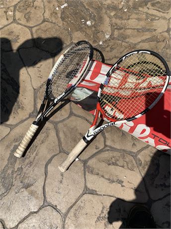 Prince Bandit Triple Threat Tennis Racket & Babolat Aero Storm Cortex Racket