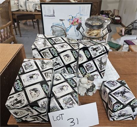 Mixed Decor- Kim Anderson's "Pretty As A Picture" Figurines, Crumb Tray & More