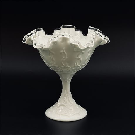 Vintage Fenton Silver Crest Spanish Lace Compote