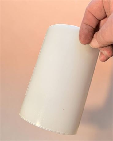 Cylindrical White Glass Globes & Light Fixture Lot