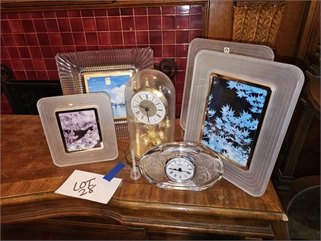Anniversary Clock & Glass Picture Frames