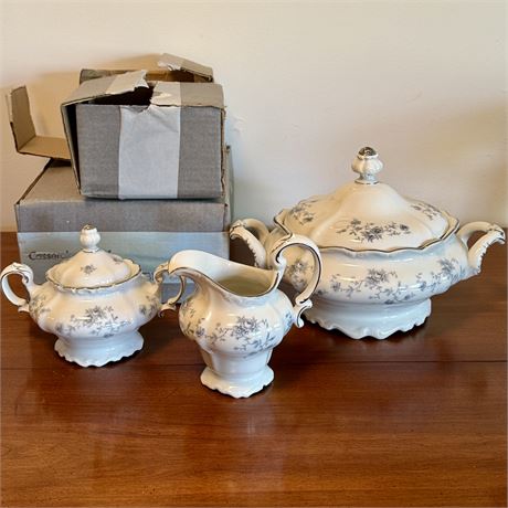 Johann Haviland Blue Garland Casserole, Cream & Sugar Dishes