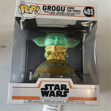 Funko Pop! Star Wars The Mandalorian Grogu Using the Force Deluxe Vinyl Figure