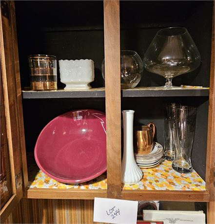 Culver High Ball Glasses, Hall Dusty Rose Bowl, Snifters & More