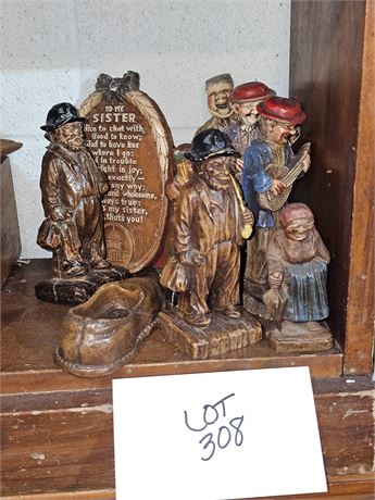 Mixed Vintage Figurine Lot: Mixed Sizes & Styles