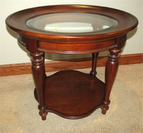 Glass Top End Table