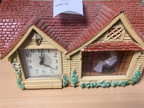 Haddon Home Sweet Home Electric Mantel Clock, Circa 1950s