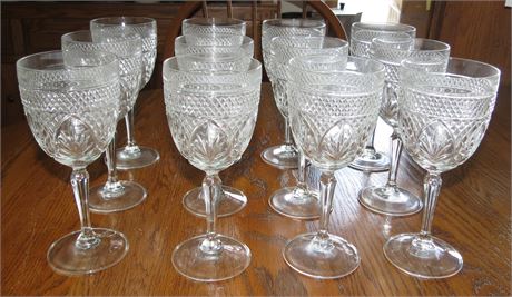 12 pc Crystal 12 oz Goblets