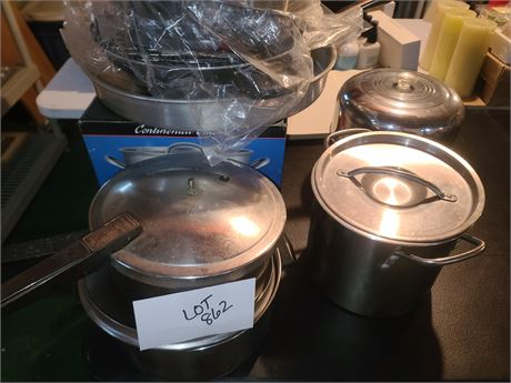 Pots & Pans Turbo Cooker, Revereware, 16 Quart Stock Pot & More