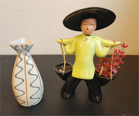 1950's-60's Asian Water Carrier Figuine