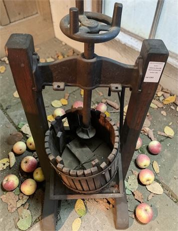 Antique Wooden & Cast Iron Fruit Press