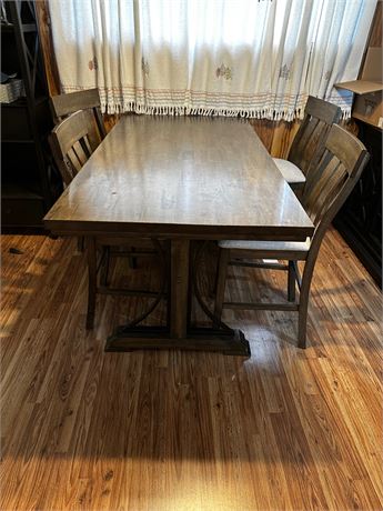 Bar height Dining room table and 4 chairs