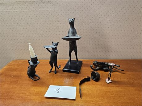 Mixed Home Decor Metal Figurine Lot