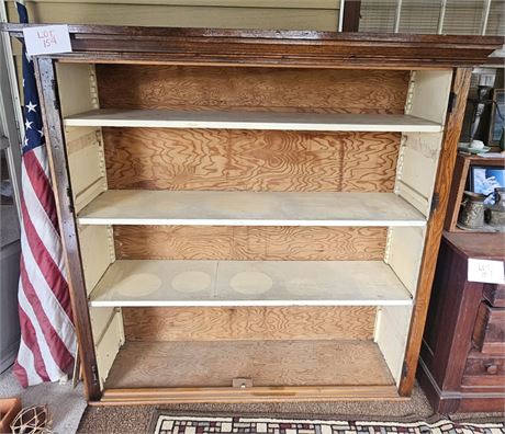 Antique Heavy Oak Wood Cabinet (No Doors)