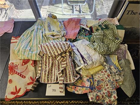 Large Lot of Vintage Aprons - Mixed Colors / Style & Themes