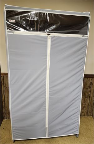 Covered Clothing Storage Rack