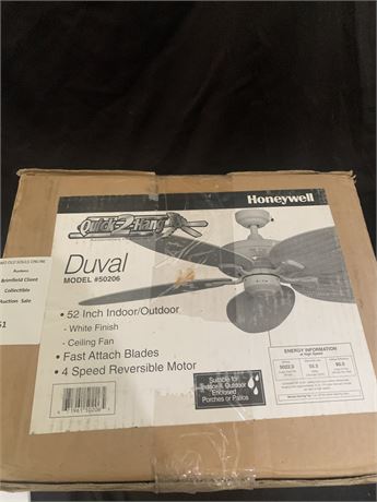 Duval 52 Inch Indoor/Outdoor Ceiling Fan Model 50206 - Sealed Box