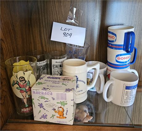 Advertising Cups/Glasses - Sohio, Garfield & More
