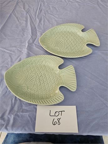 WCL Seafoam Green Fish Plates