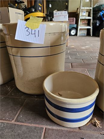 Storie Pottery & Blue Stripe Crock