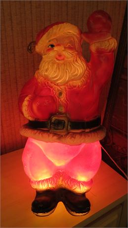 Vintage Lighted Santa Blow Mold