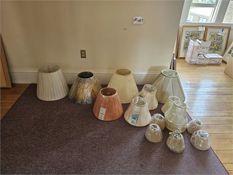 Lamp Shade Lot - Different Sizes / Styles & Colors