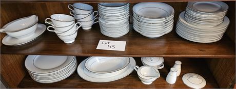 Noritake Envoy China Set 40+Pieces:Dinner Plates/Platters/Sugar & Creamer & More