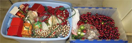 2 Totes Of Christmas Decorations