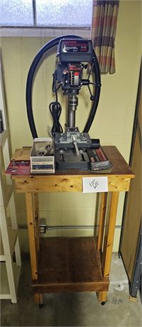 Craftsman 8 1/2 Drill Press On Homemade Wood Table & More