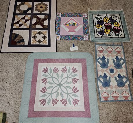 Handmade Quilted Wall Hangings - Different Sizes & Styles