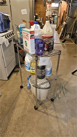 Metal Cart & Laundry Supplies