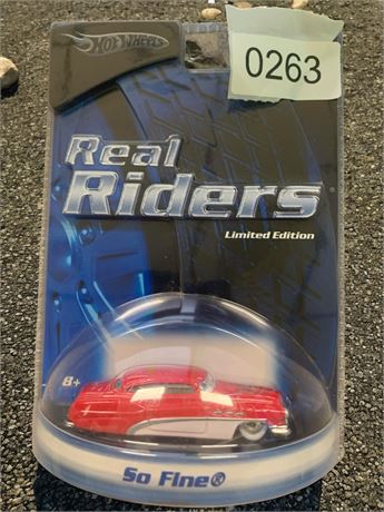 Hot Wheels Real Riders LE So Fine Red and White Buick From 2005 In Original Box