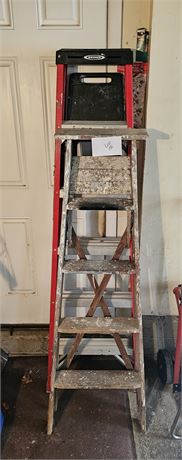 Werner 5 ft Ladder & 4 ft Wood Ladder