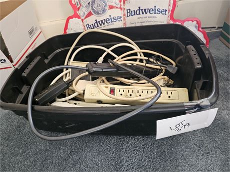 Bin Full of Power Strips / Surge Breakers / Outlets & More