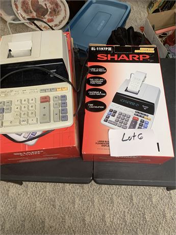 Sharp Adding Machine EL71197PIII - Set of 2 (One New in Box)